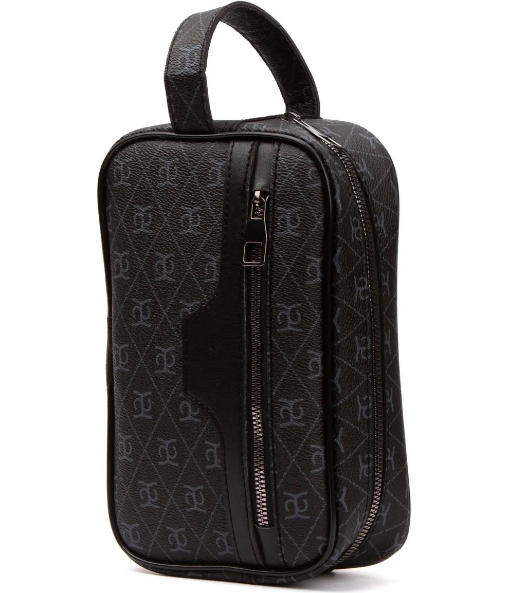 Newish Polo Erkek Deri Portföy Clutch Traş Kozmetik Bakım Ve Günlük El Çantası (14X24CM) newpolo171 - Siyah görsel 5