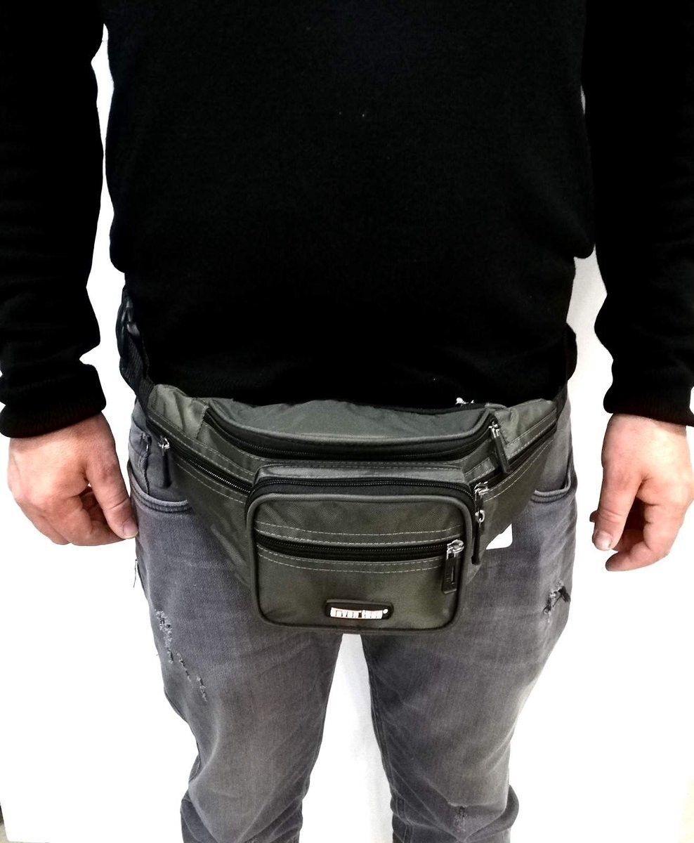 Seventeen Siyah Çok Gözlü Bel Çantası (3432) - 31cm x 14cm Ebat görsel 2