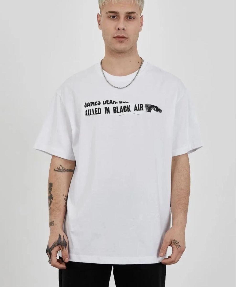 Fantastik Store Erkek Kısa Kol Yazlık Tişört Bisiklet Yaka Baskılı Oversize T-Shirt - Beyaz
