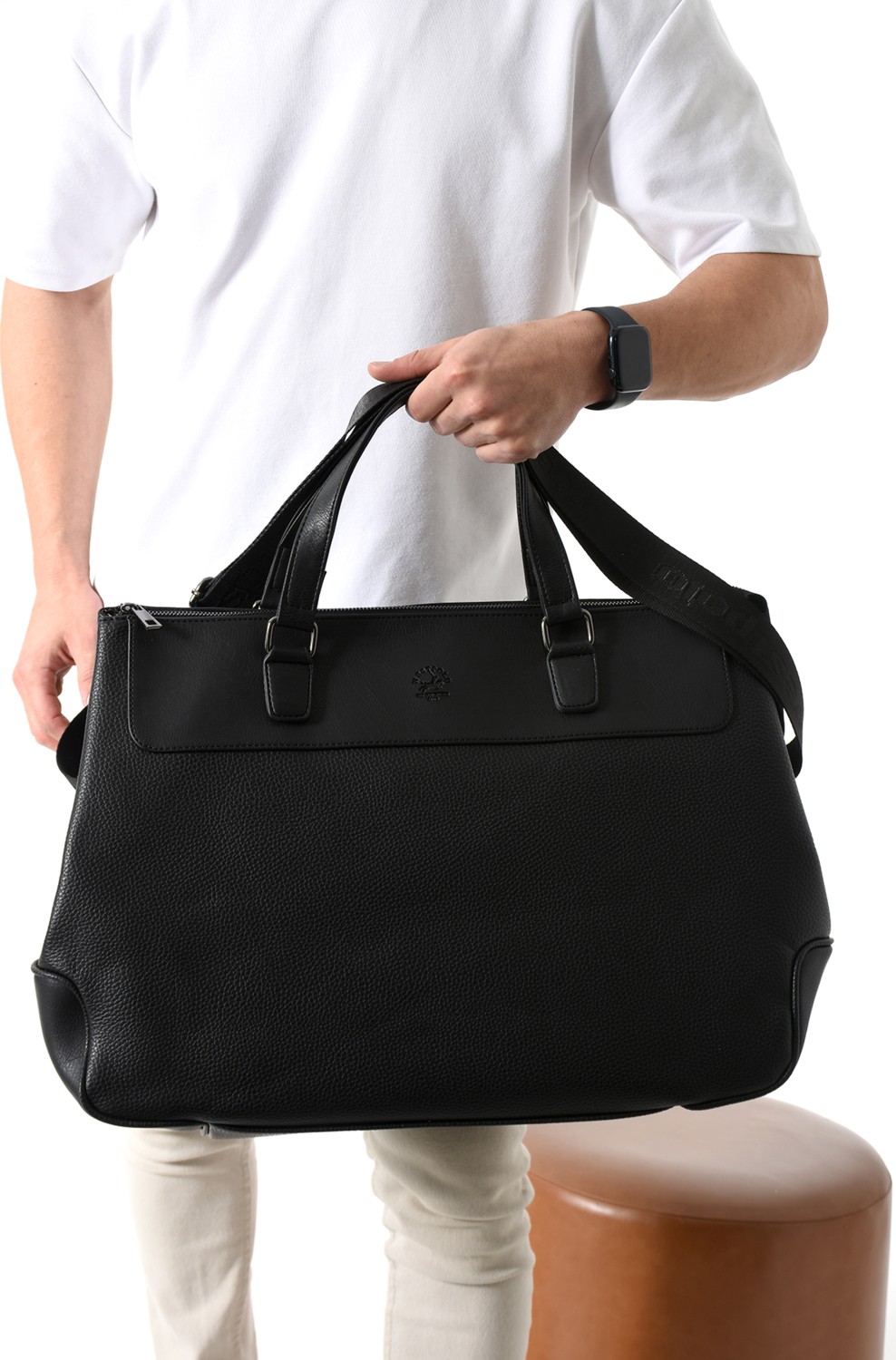 West Polo Westpolo Vegan Deri Unisex Seyahat Çantası - Siyah görsel 2
