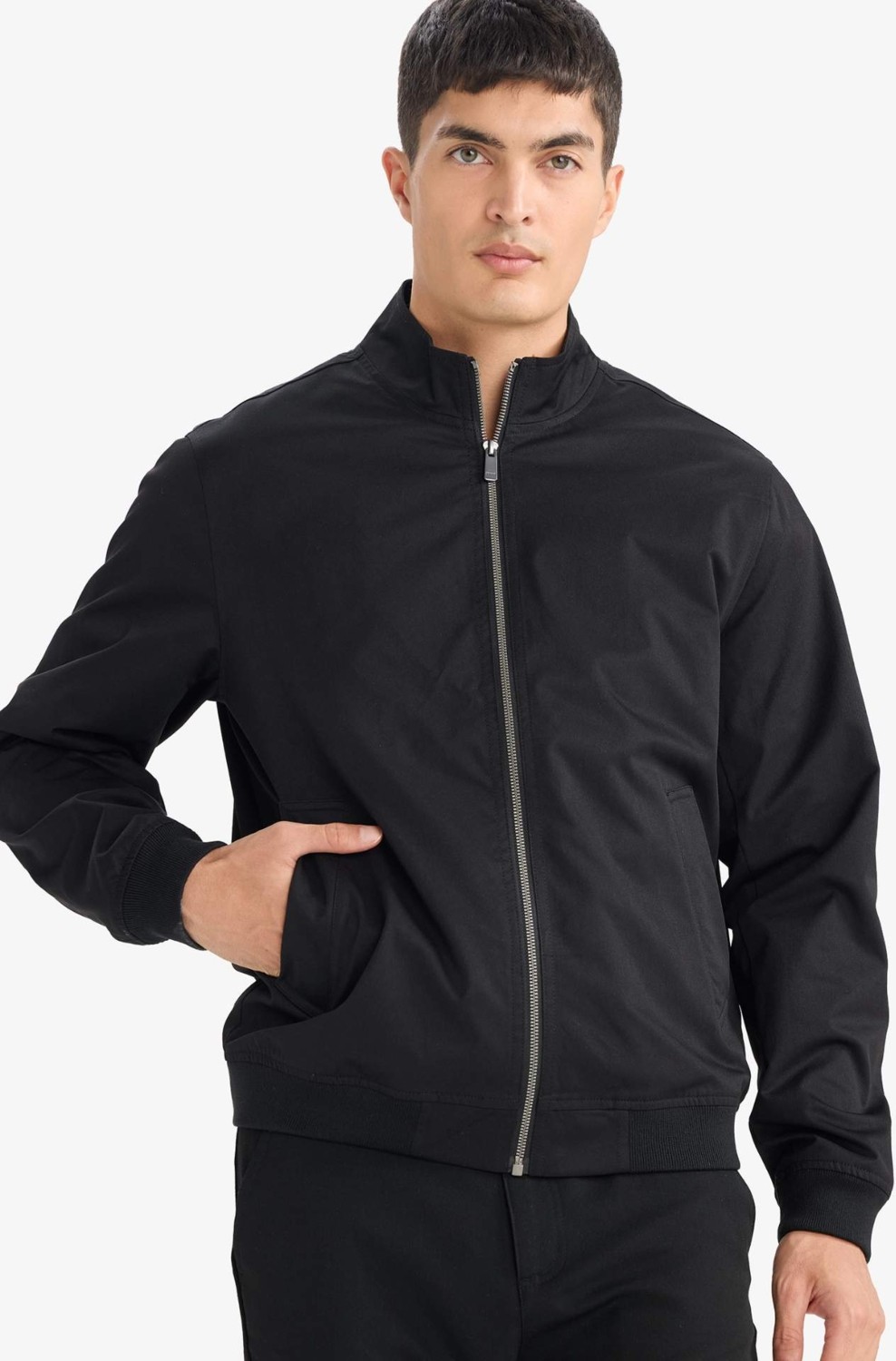 DeFacto Slim Fit Dik Yaka Astarlı Fermuarlı Mont D7338AX26SP