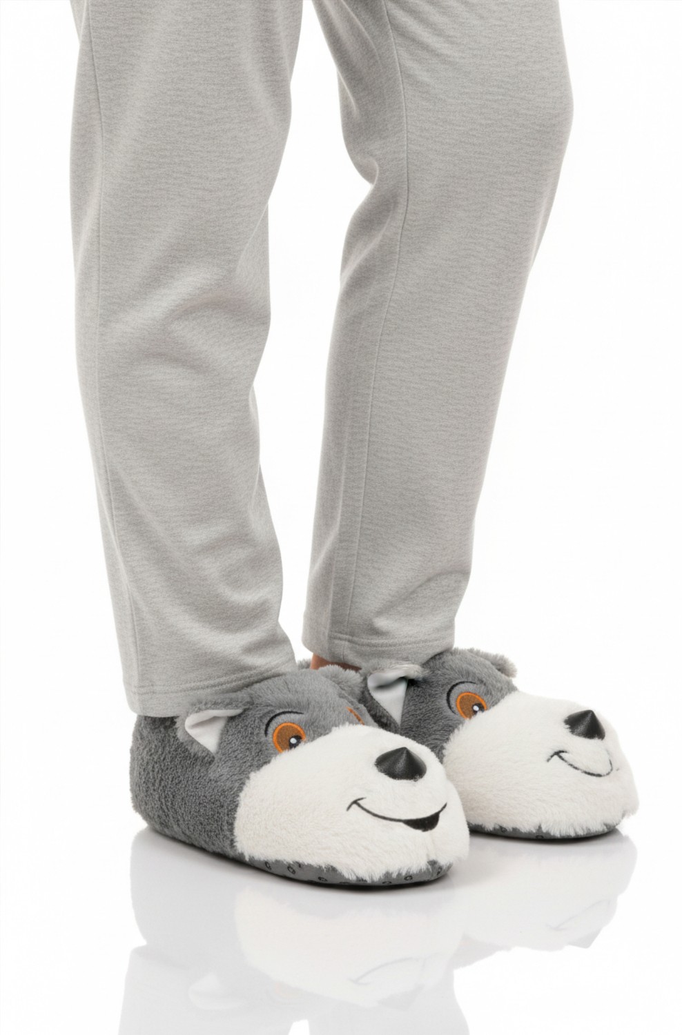 Ayakmod 26K001 Köpek Desenli Gri Unisex Panduf görsel 2