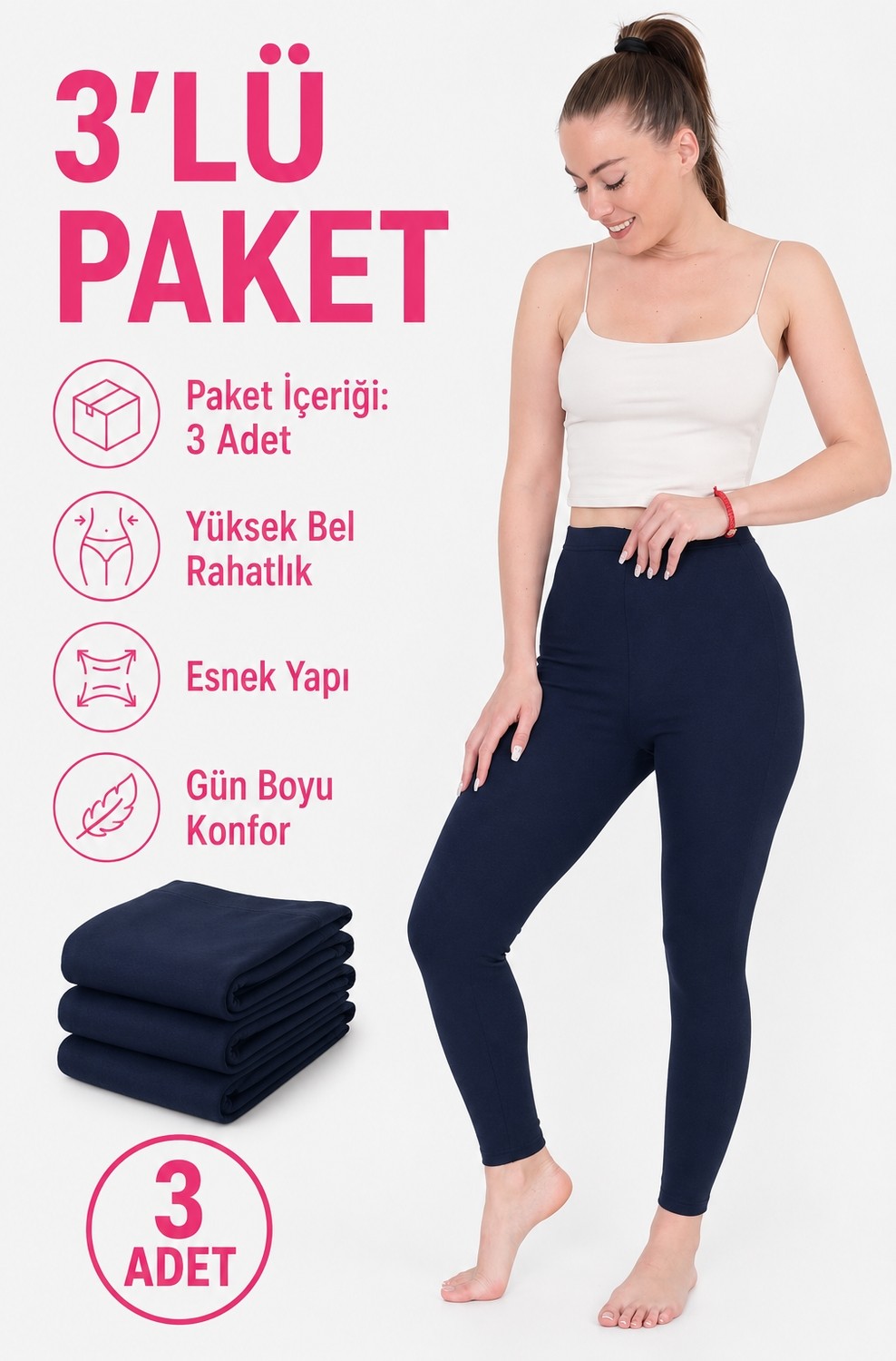 don-x |süper 3'lü Lacivert Kadınkışlıktermaltayt Set (3ADETLACİVERT)
