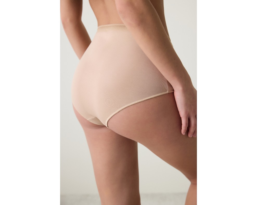 Penti Easy Pamuklu Trim Yüksek Bel Bej Slip Külot görsel 7