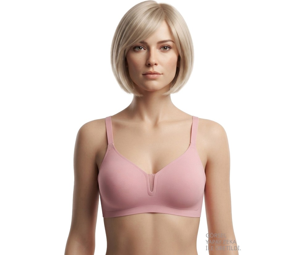 Cottonhill Seamless Bra - Eloria | Lazer Kesim Dikişsiz Balensiz Iz Bırakmayan Tül Detaylı Sütyen 3'lü Paket görsel 3