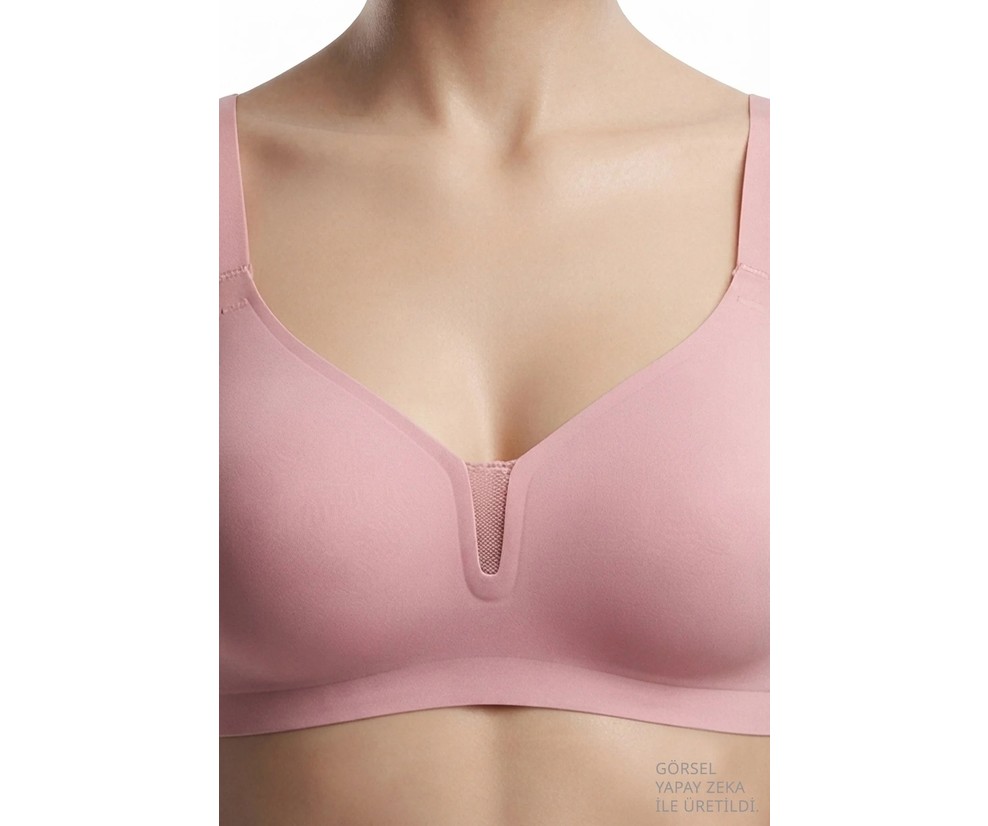 Cottonhill Seamless Bra - Eloria | Lazer Kesim Dikişsiz Balensiz Iz Bırakmayan Tül Detaylı Sütyen 3'lü Paket görsel 6