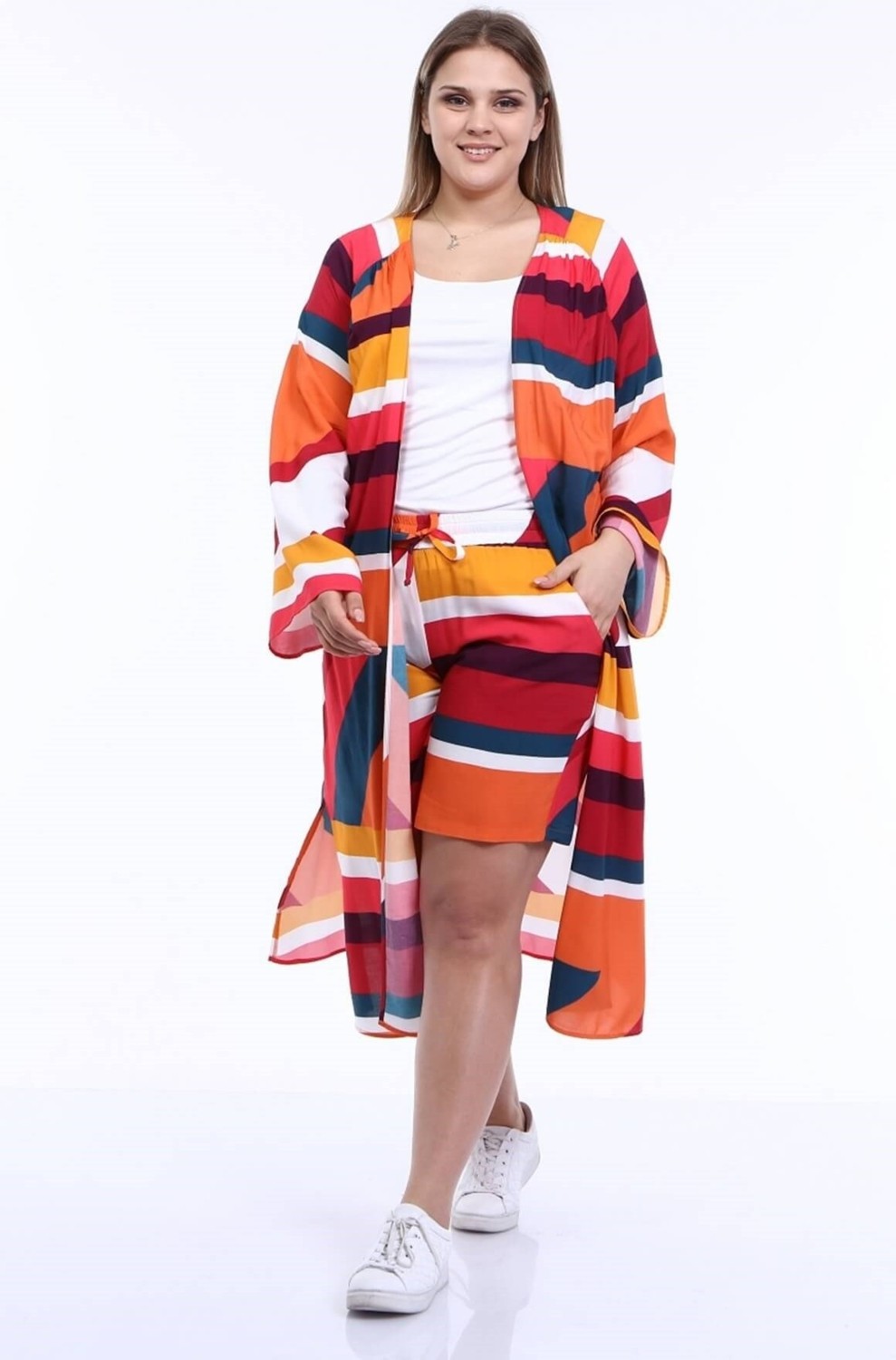 Myline Kuşaklı Uzun Kimono