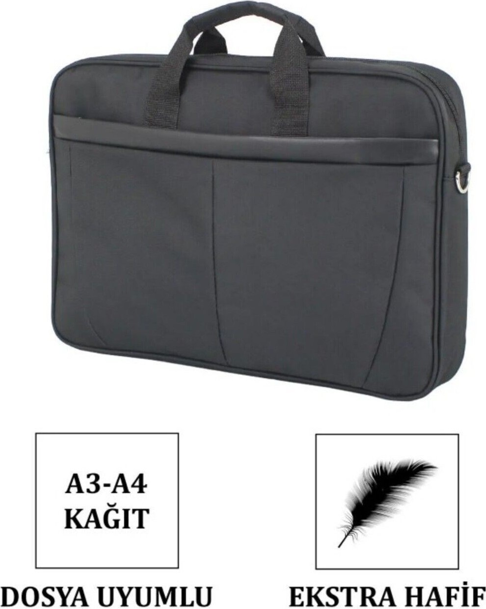 Case Club 2117 Büyük Boy 17,3 Inç Laptop Evrak Çantası Darbe Emici Koruma Su Geçirmez Kumaş görsel 3