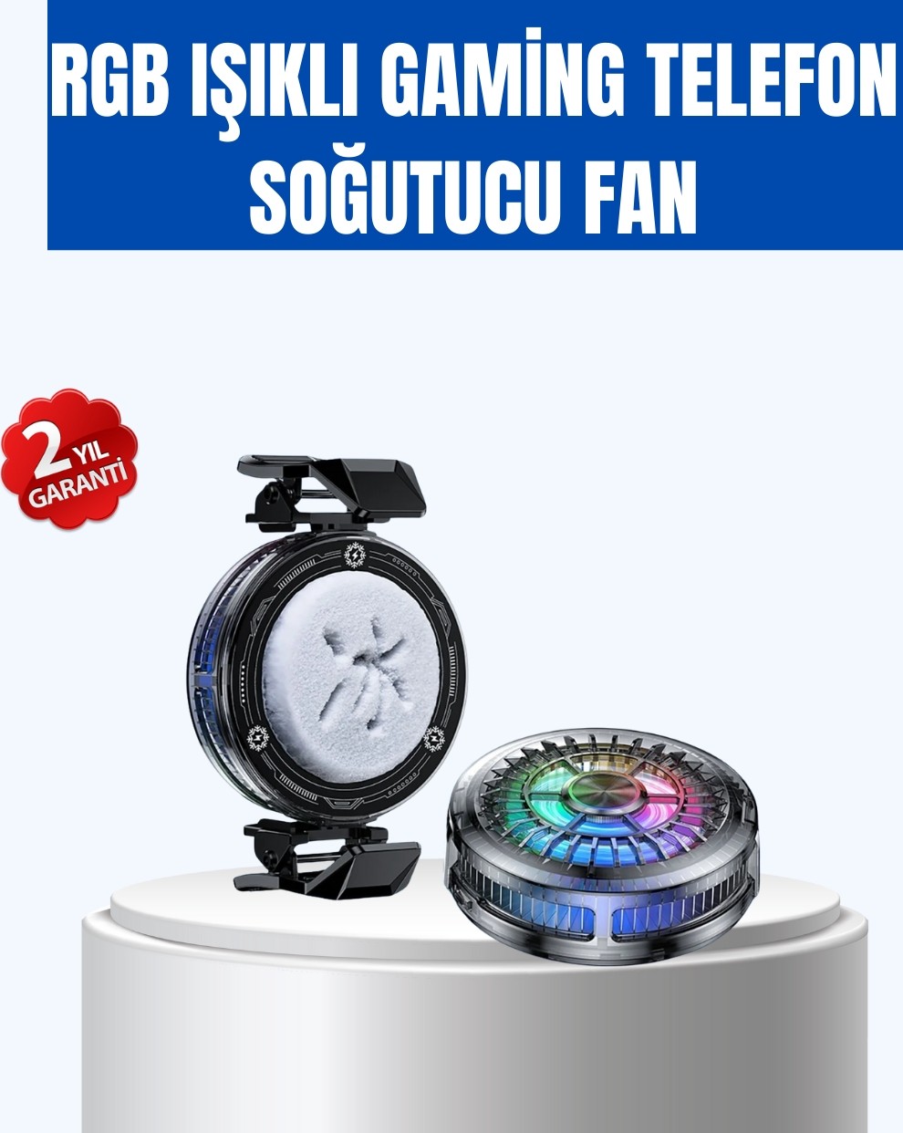 Esranın Dünyası Gaming Telefon Soğutucu Rgb Fan Sessiz Çalışma Tüm Modeller Uyumlu - Lisinya