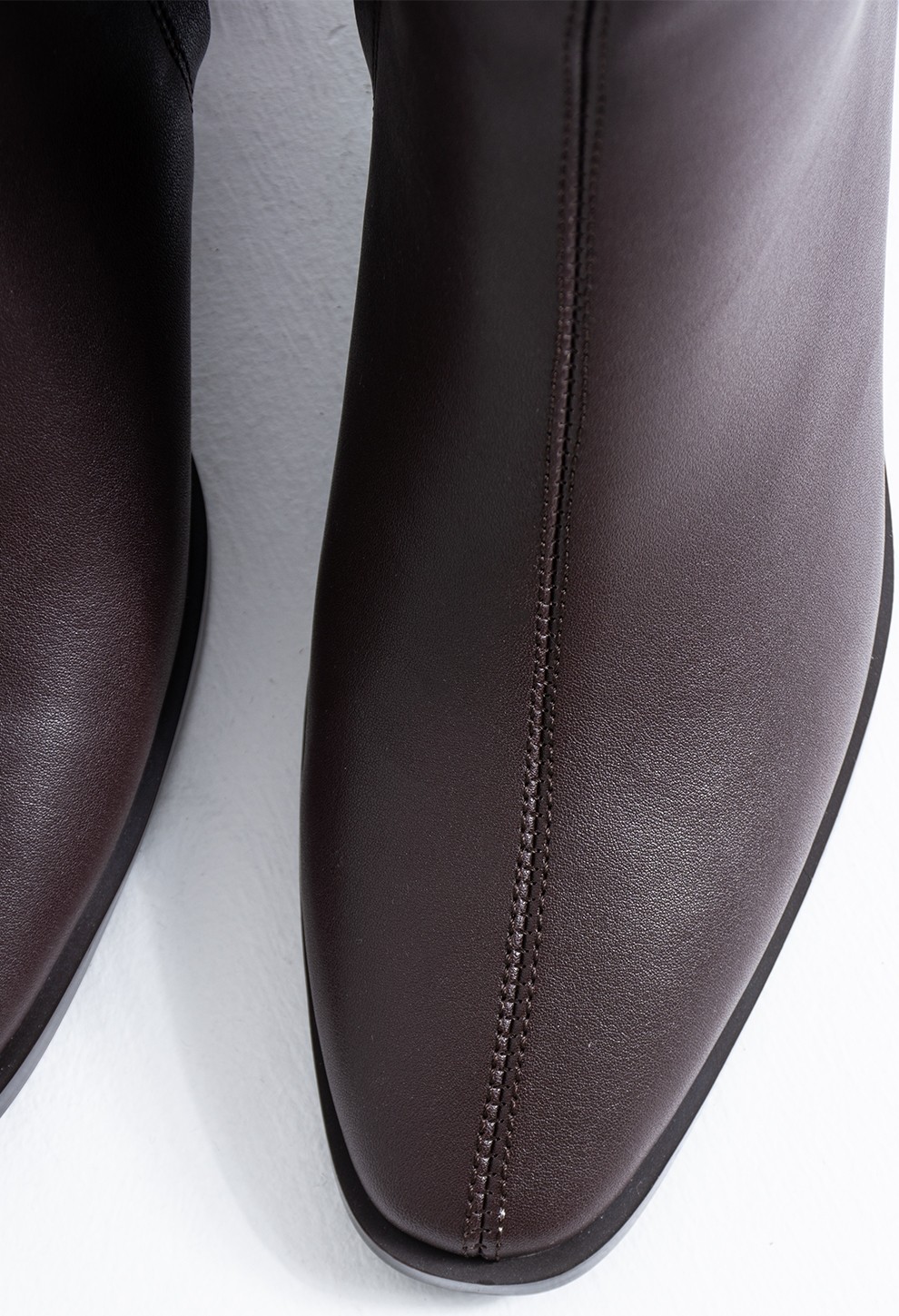 Duxal Shoes Tina Kadın Diz Altı Topuklu Fermuarlı Çizme görsel 2
