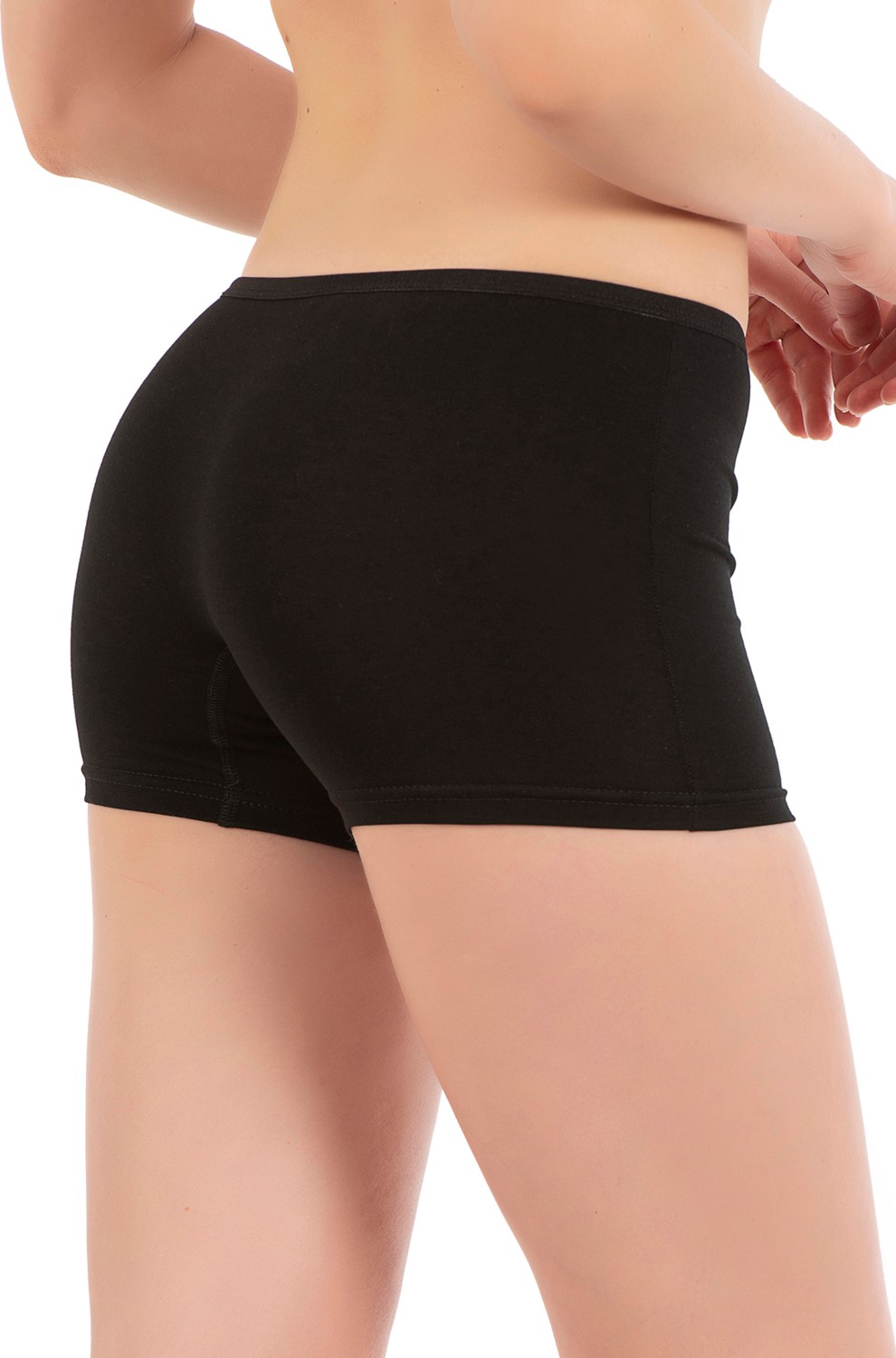 Özkan Underwear Özkan 0412 Kadın Likralı %95 Pamuklu Süprem Esnek Rahat Boxer Şort Tayt görsel 2