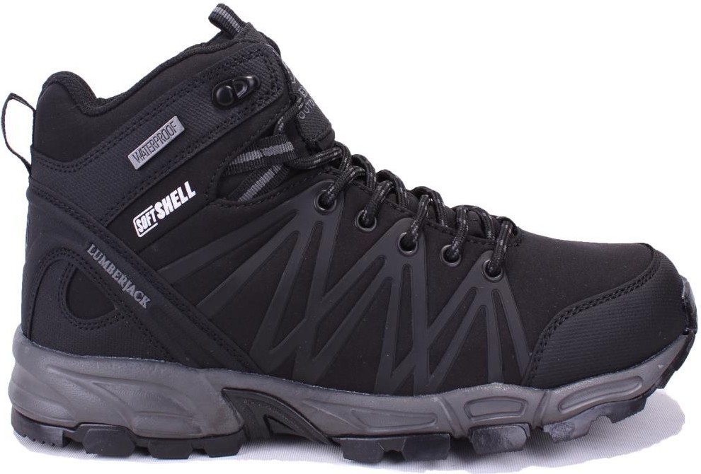 Lumberjack Shell Hi Siyah Ortopedik Outdoor Bot Suni Deri Bağcıklı Kışlık Su Geçirmez görsel 2
