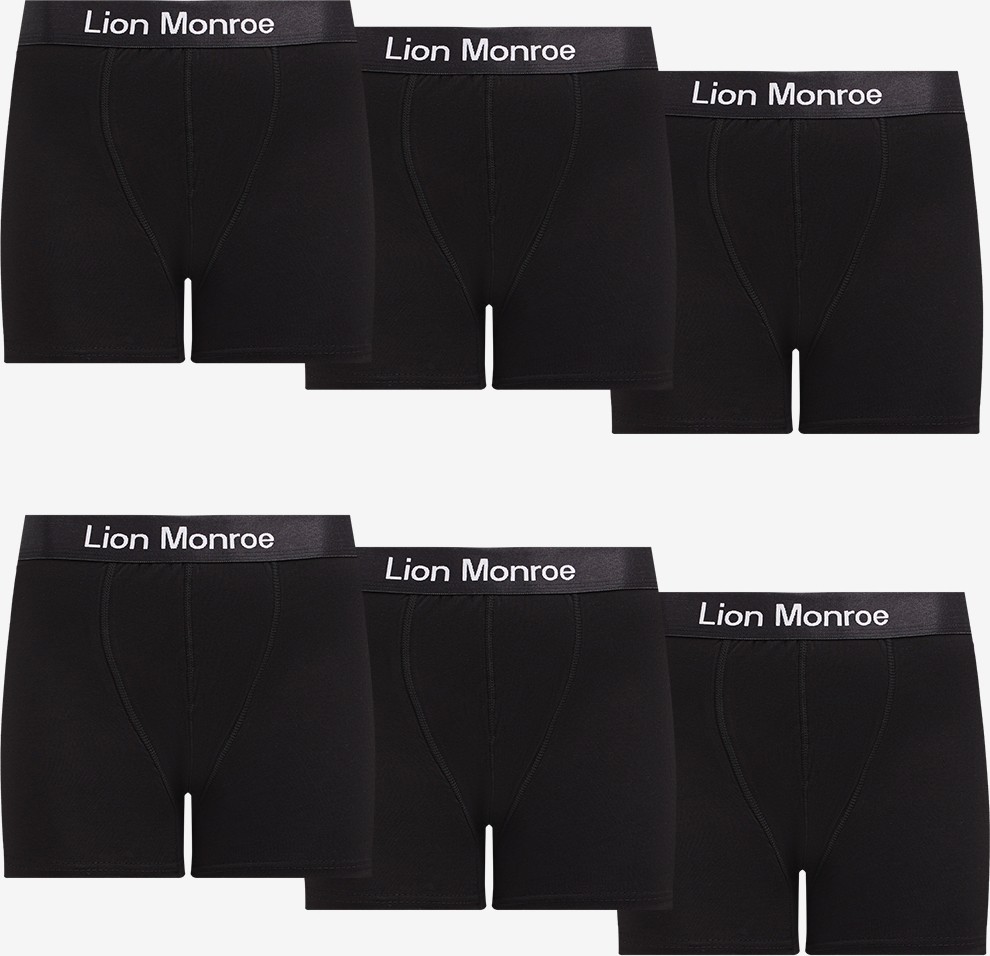 Lion Monroe Erkek Premium Saf Pamuklu Siyah 6'lı Esnek Boxer Paketi Hediye Kutulu - QUİTE BLACK