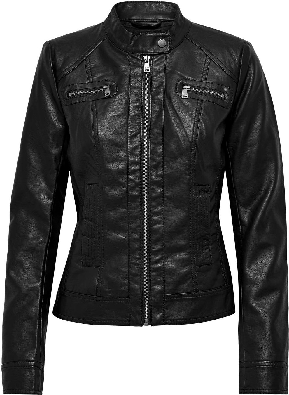 Only Onlbandıt Kadın Deri Mont ve Ceket Faux Leather Biker Otw Noos 15081400 Black görsel 5