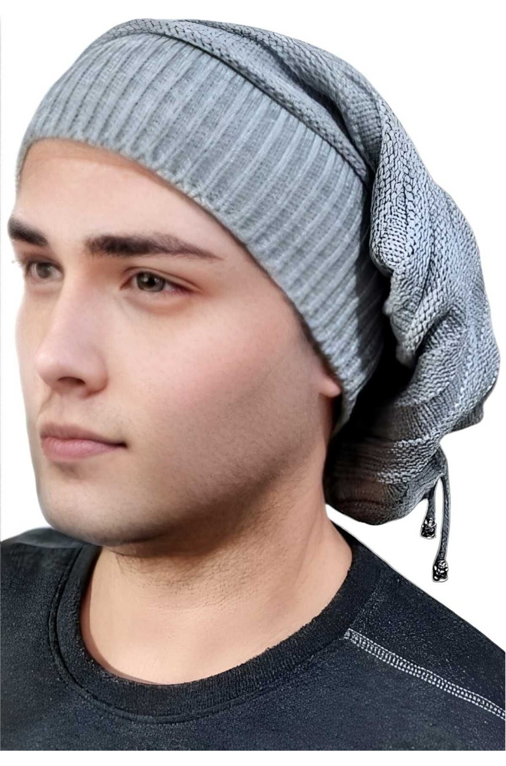 Uniquetrenders 2'li Erkek Kışlık Triko Örgü Bere ve Boyunluk görsel 3