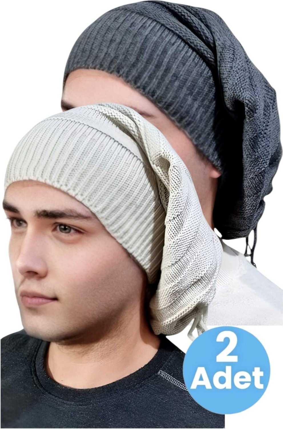 Tezzgelsin 2'li Erkek Kışlık Triko Örgü Bere ve Boyunluk