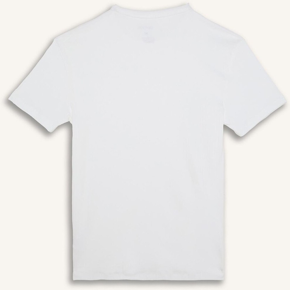 DeFacto Slim Fit Basic Bisiklet Yaka Ribana Beyaz Tişört H7591AX26SP görsel 8