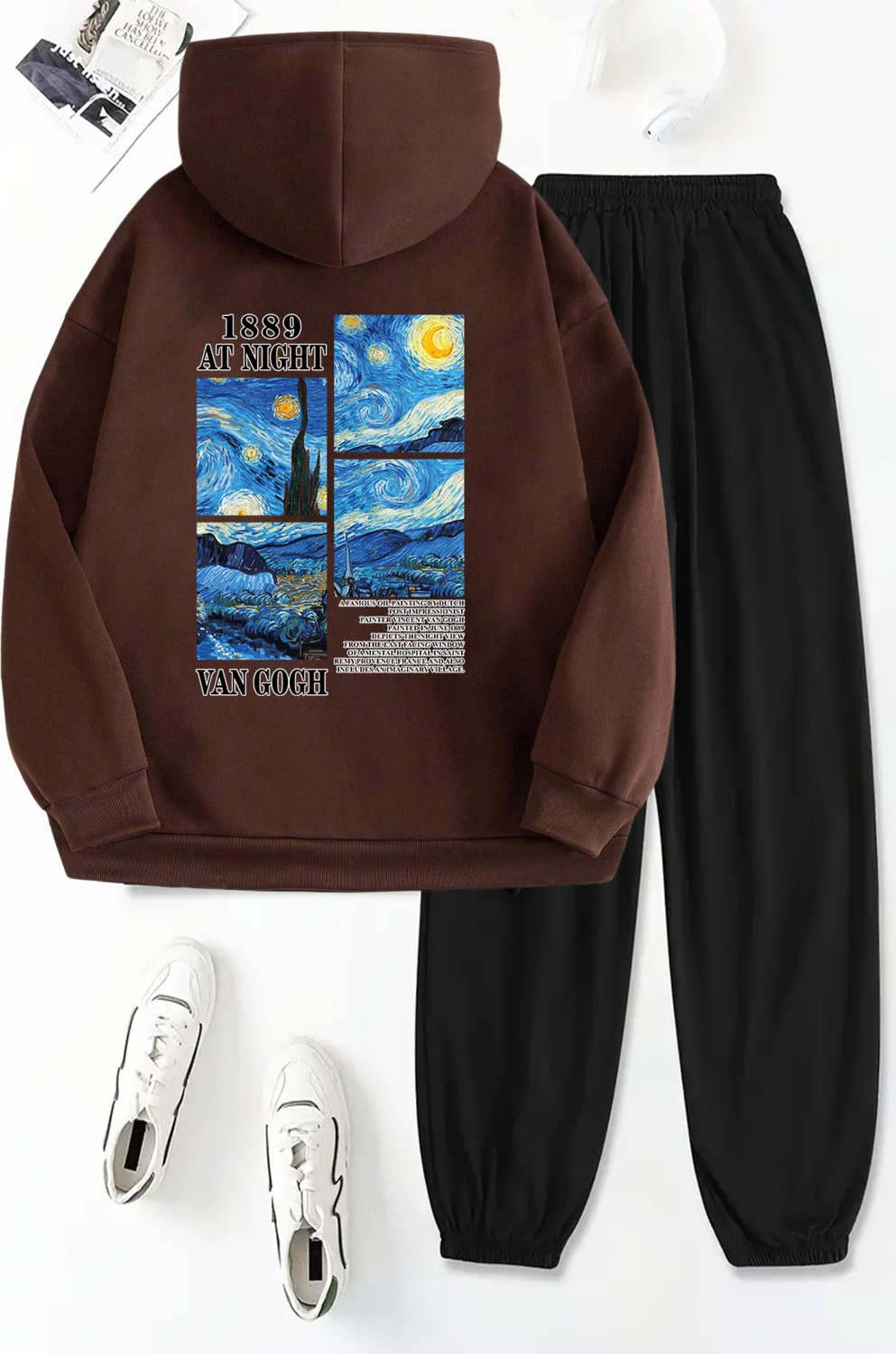 Trendypassion Van Gogh Sırt Baskılı Unisex Eşofman Takımı görsel 3