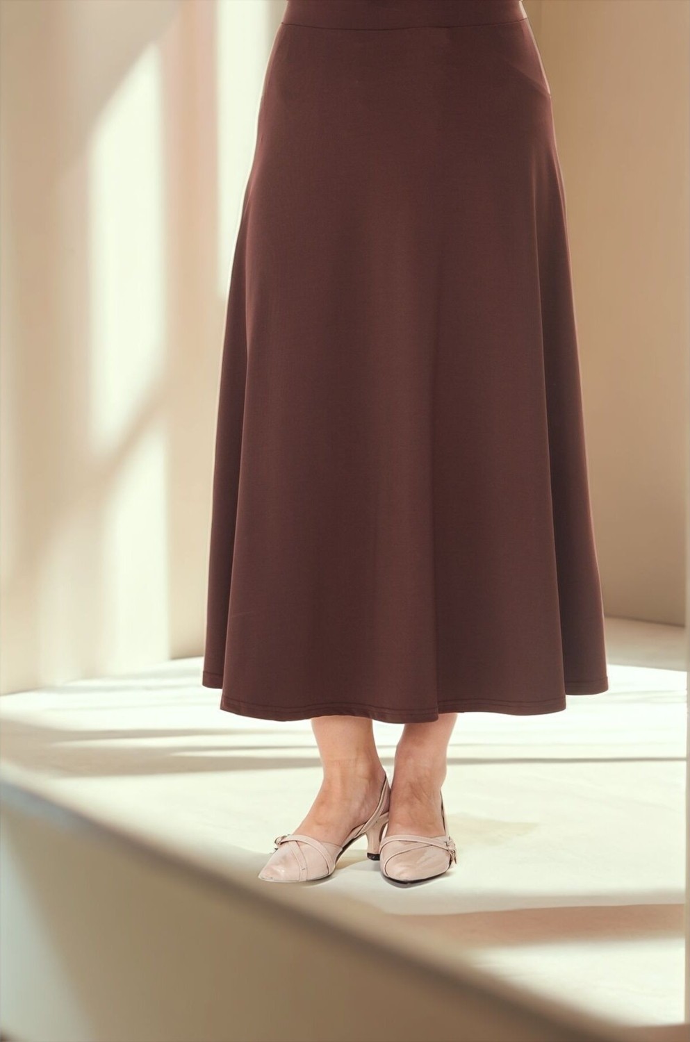 Lesa Wear Dökümlü Puf Kloş Tesettür Etek görsel 5
