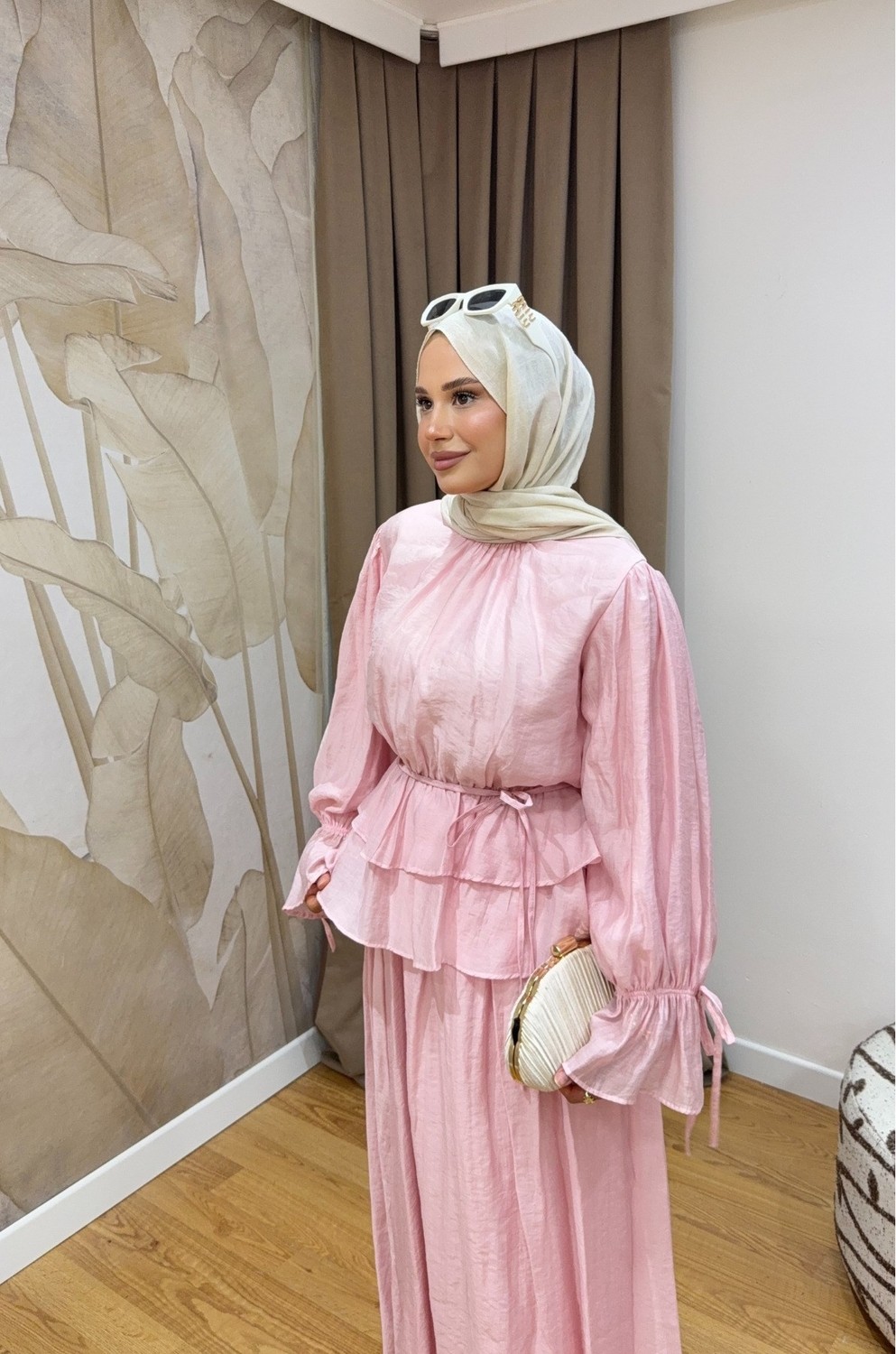 Salisburys Molly Nelly Kol ve Eteği Kat Kat Astarlı Etek Takım