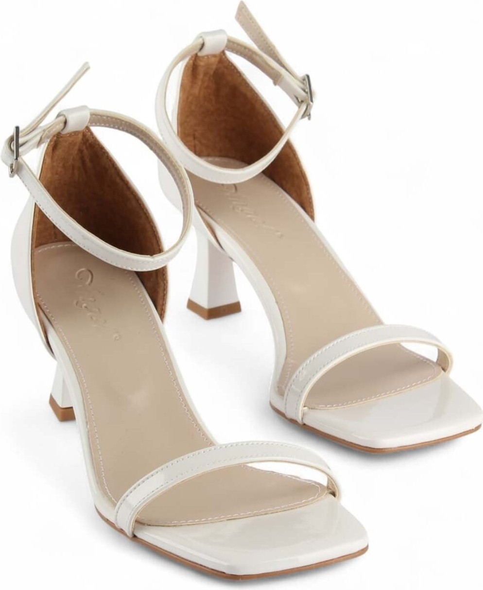 Luuq Shoes Hanna Kadın Tek Bantlı Bilekten Bağlamalı Topuklu Ayakkabı