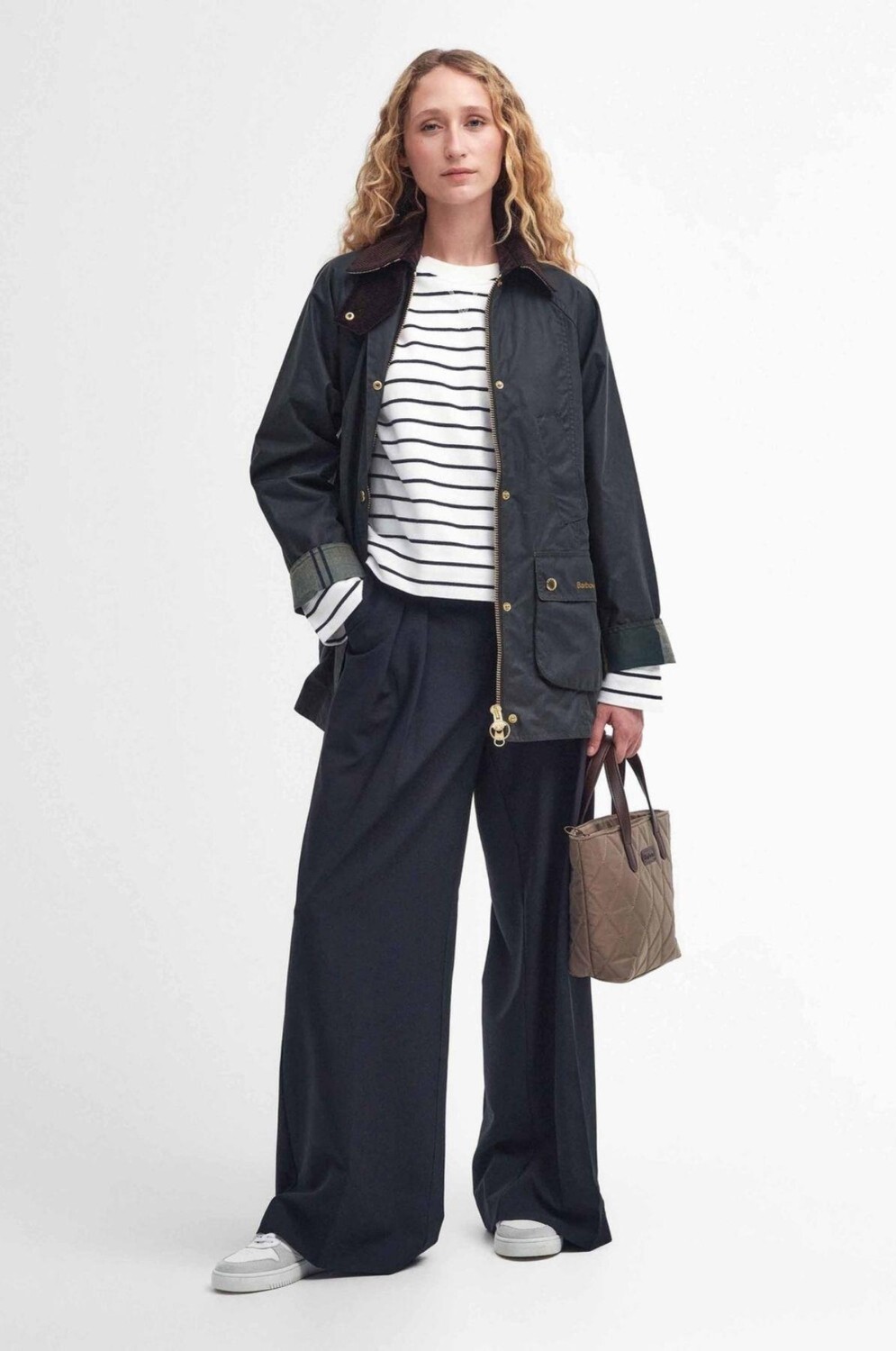Barbour Modern Beadnell Yağlı Ceket SG51 Sage-Ancient