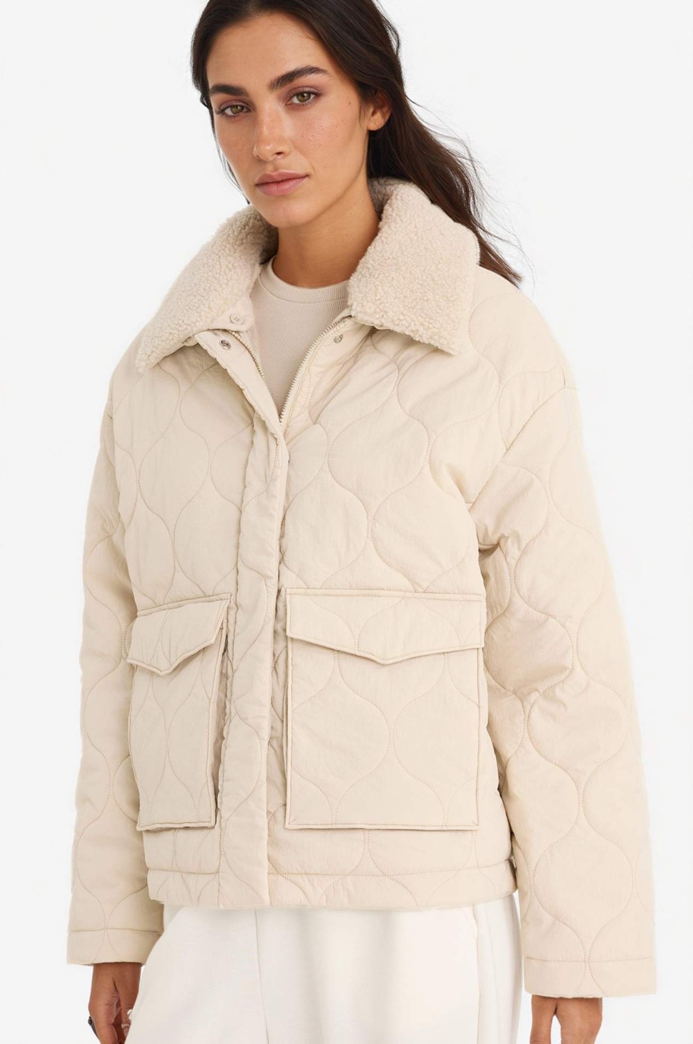 DeFacto Su İtici Regular Fit Polo Yaka Polar Astarlı Mont F2146AX25WN