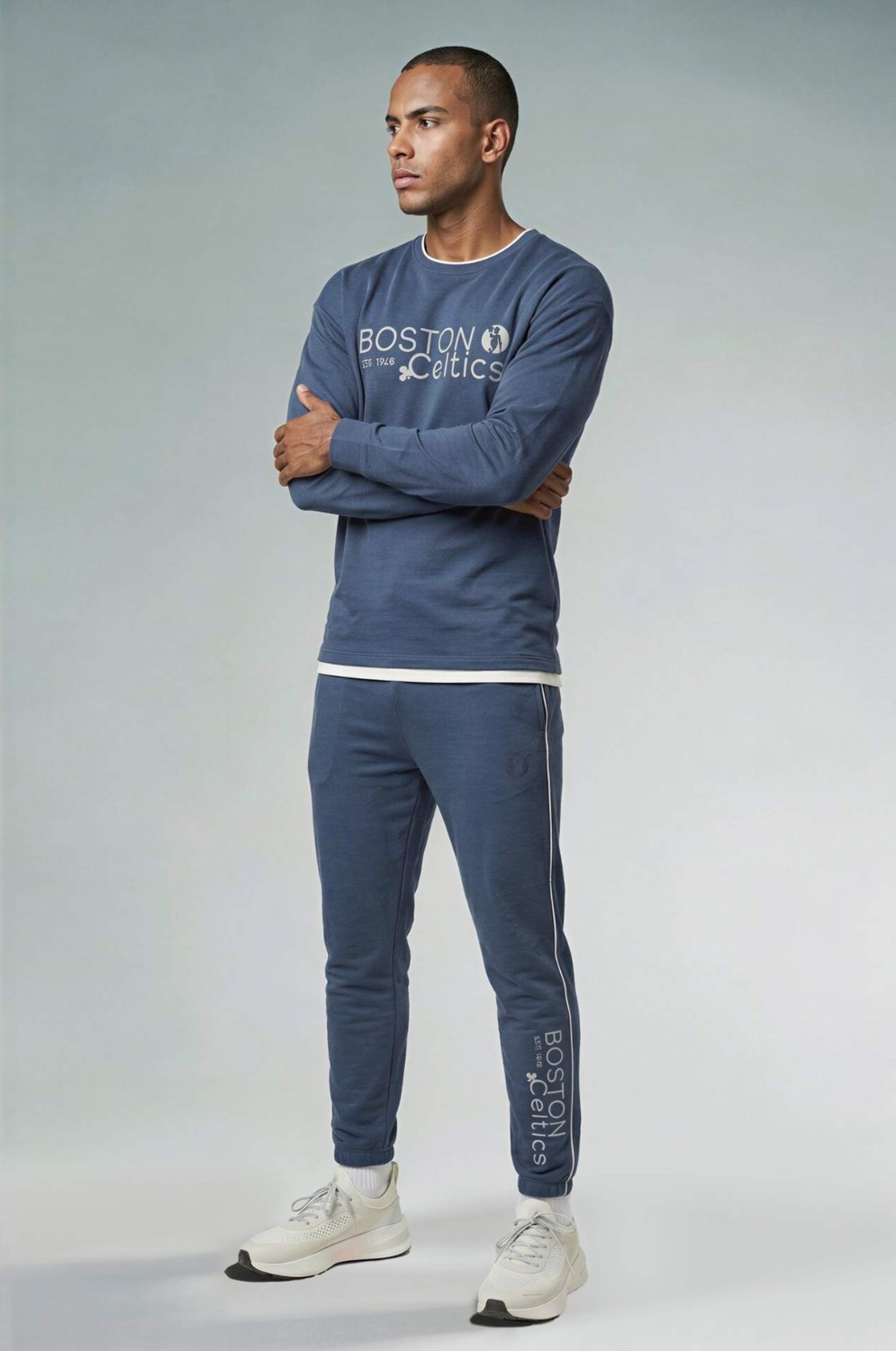 DeFacto NBA Boston Celtics Standart Fit Skuba Dalgıç Kumaş Jogger F6980AX26SP görsel 2