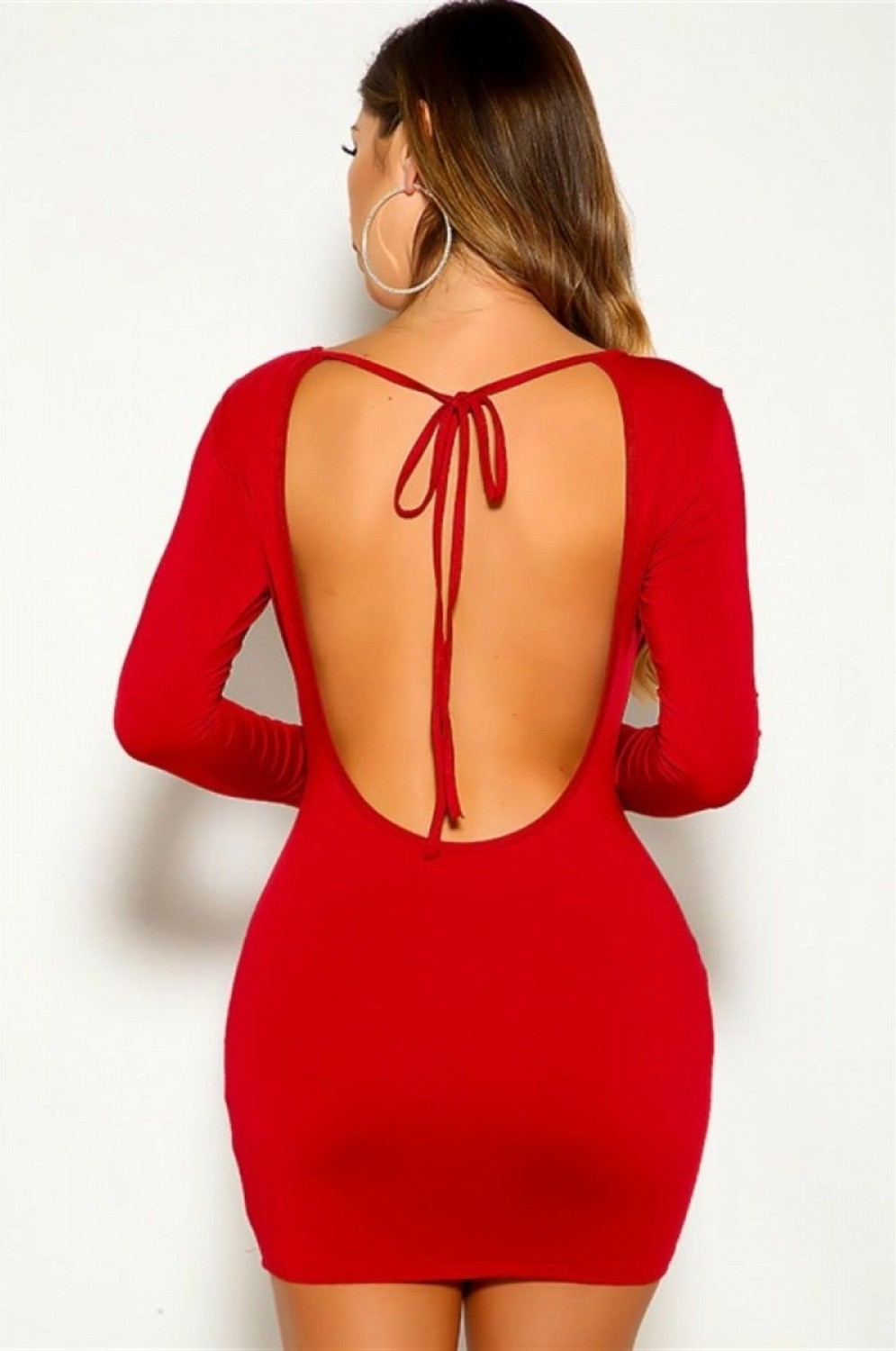 Pileli Store Sırtı Açık Mini Elbise görsel 4