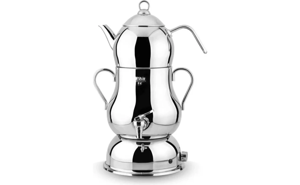 Resim PremiumPort Çelik Gövde Elektrikli Semaver, Dayanıklı ve Şık Tasarım 