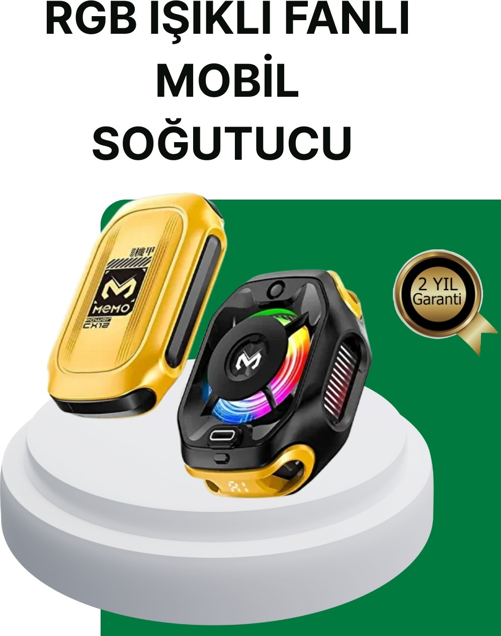 Esranın Dünyası 7 Kanatlı Vortex Fanlı Akıllı Telefon Soğutma Aparatı - Lisinya
