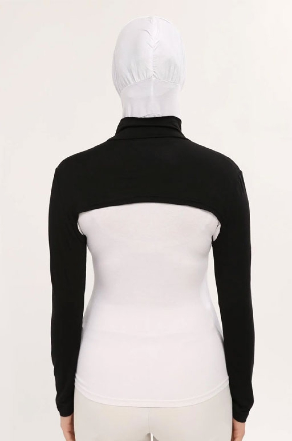 Lavender %95 Viskoz %5 Lycra Boyunluklu Kolluk - Siyah-93 görsel 3