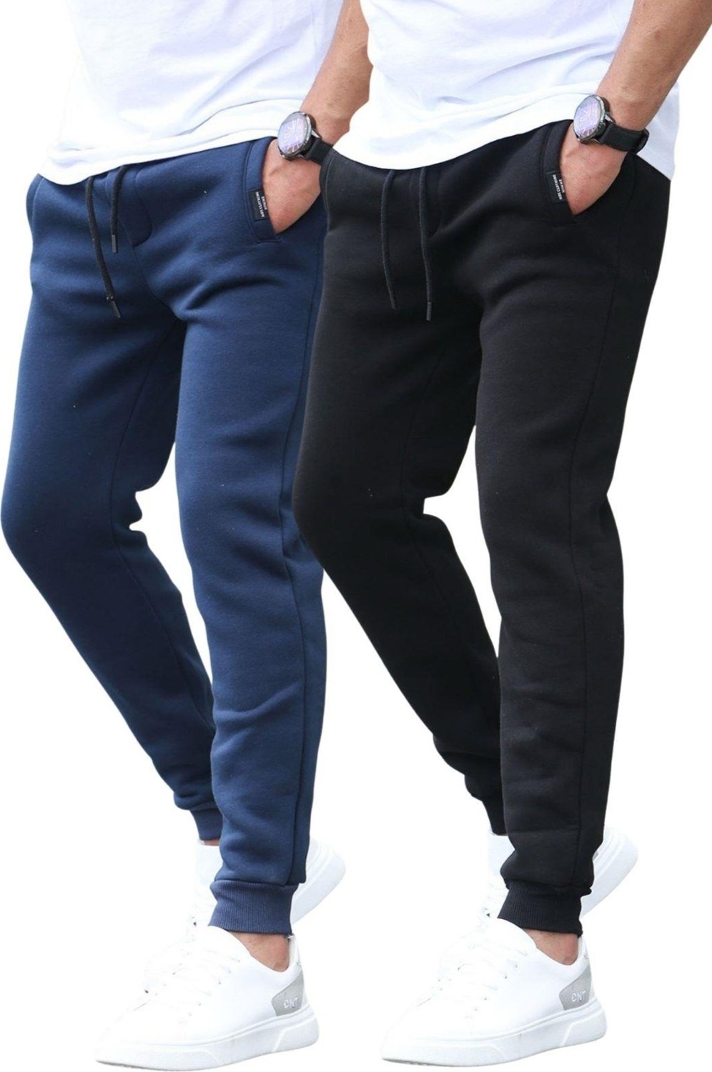 Madmext Antrasit/siyah Basic 2'li Paket Erkek Eşofman E7444 görsel 5