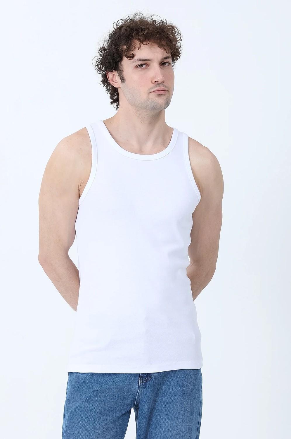 Erkek Halter Yaka Basic Sporcu Atlet Bej - 26Y 1008 görsel 7