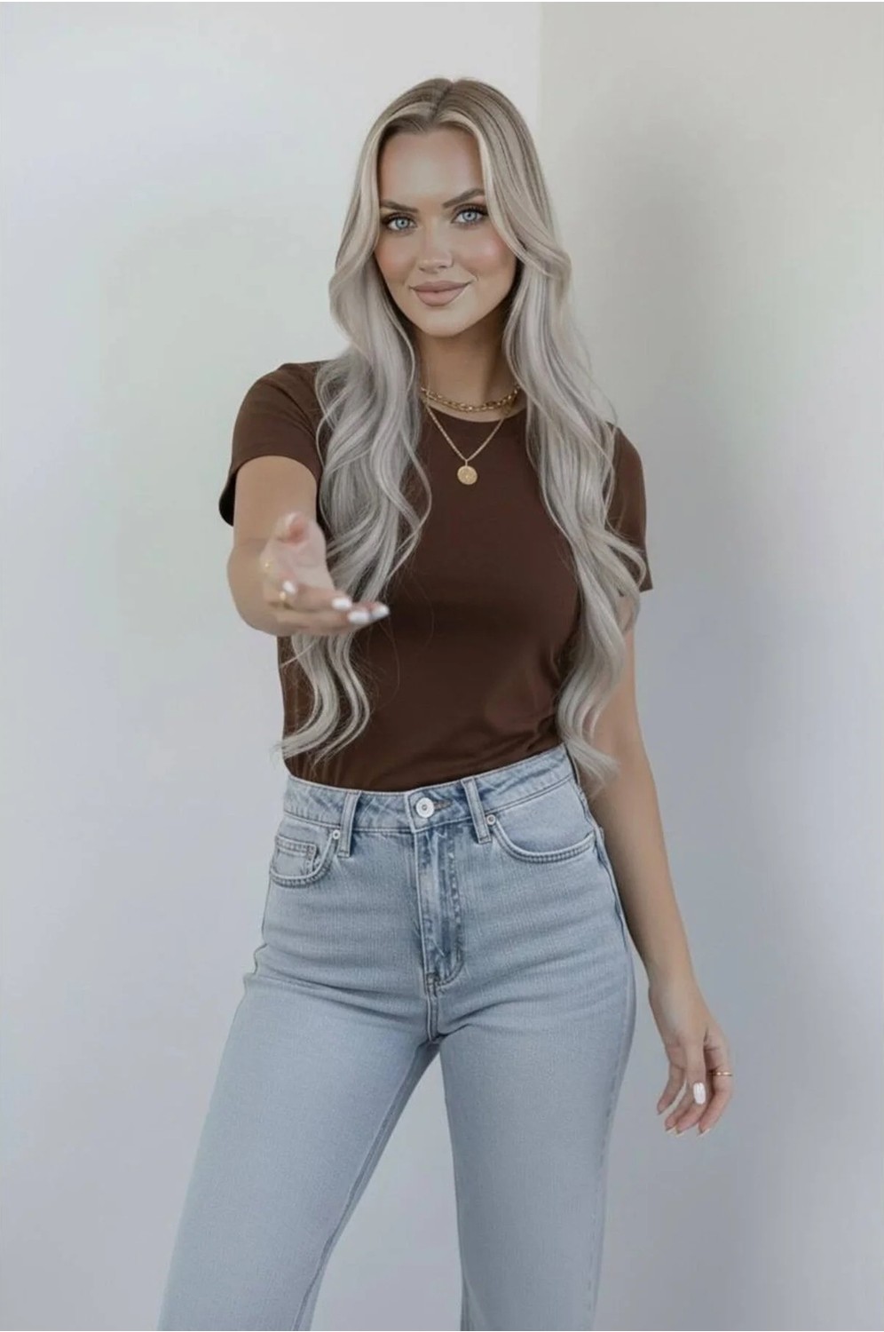 Hashtag Kadın Bisiklet Yaka Kısa Kollu Body Basic Tişört Viskon Kumaş görsel 8