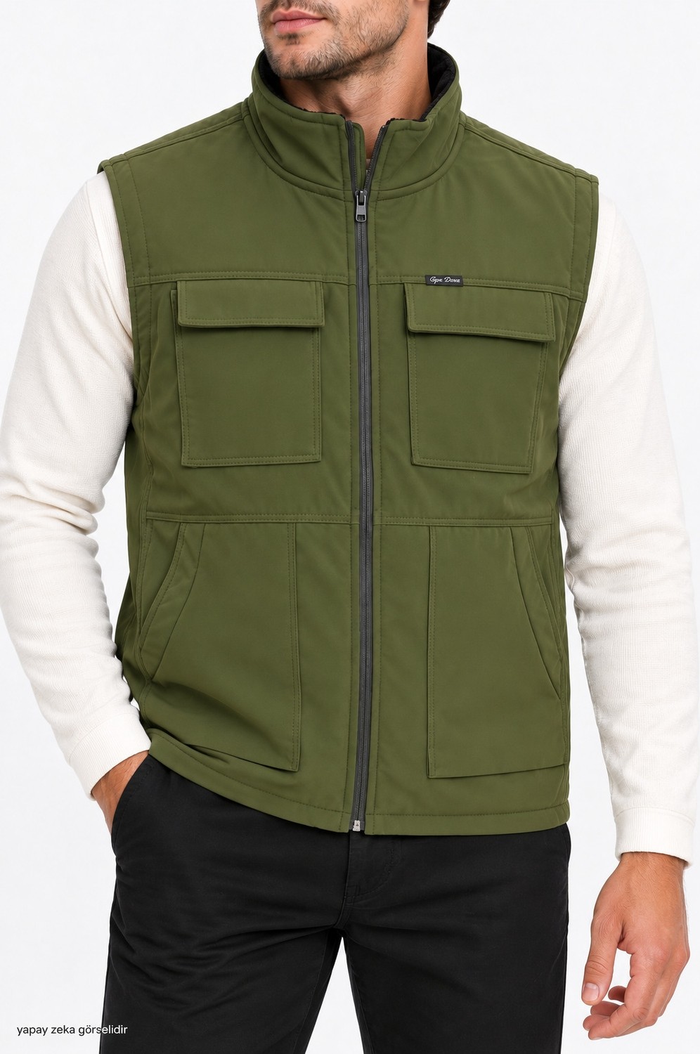 Modaplaza Erkek Üst Cep Kapaklı Softshell Yelek 174 görsel 7