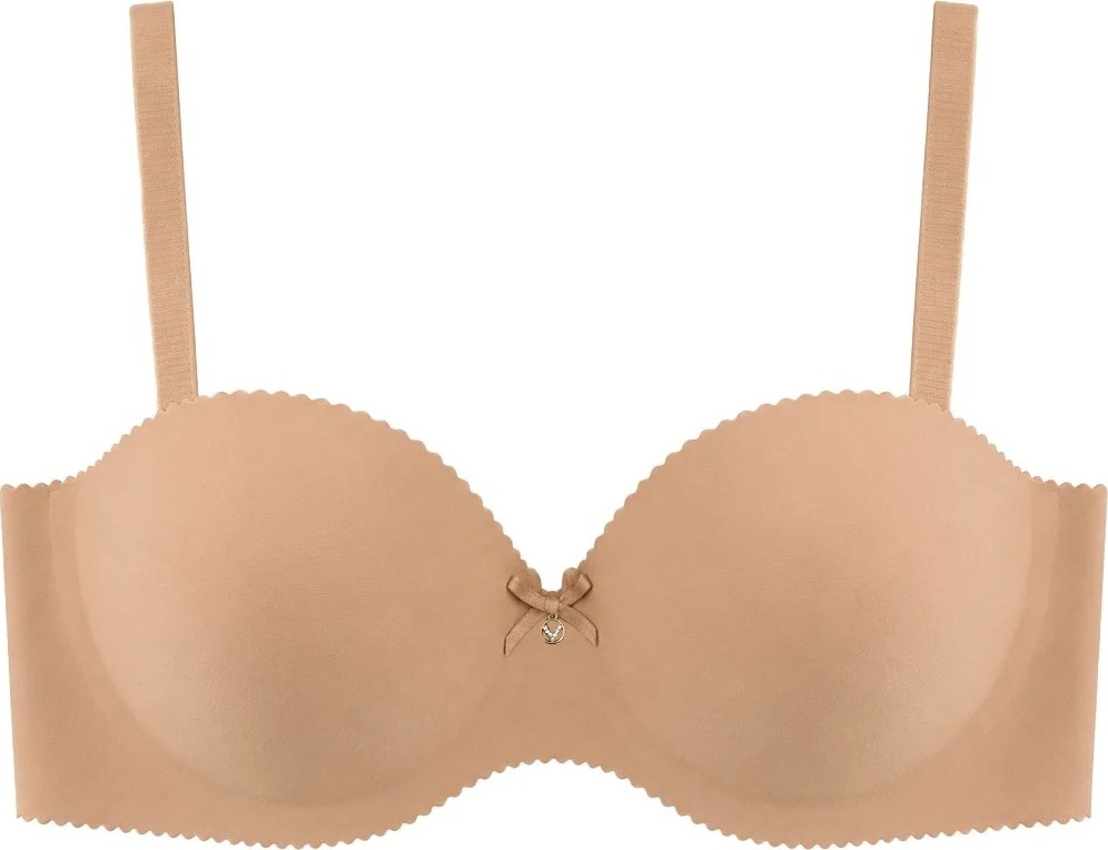 Cottonhill Seamless Bra - Serina | Balenli Lazer Kesim Yarım Dolgulu Push Up Straplez Kadın Sütyen 2'li Paket