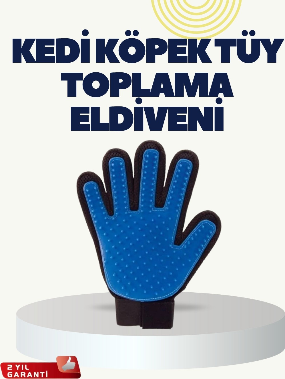 TeknoKapsül Yumuşak Silikonlu Kedi ve Köpek Tüy Toplama Eldiveni, Masaj Etkili Tüy Dökülme Önleyici