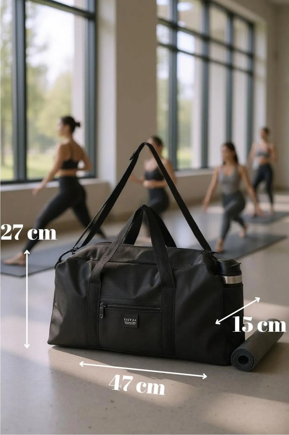 KAFFAA Unisex Uzun Askılı Seyahat Fitness ve Spor Çantası Su Geçirmez Tekstil Malzeme Sportswear Koleksiyonu görsel 2