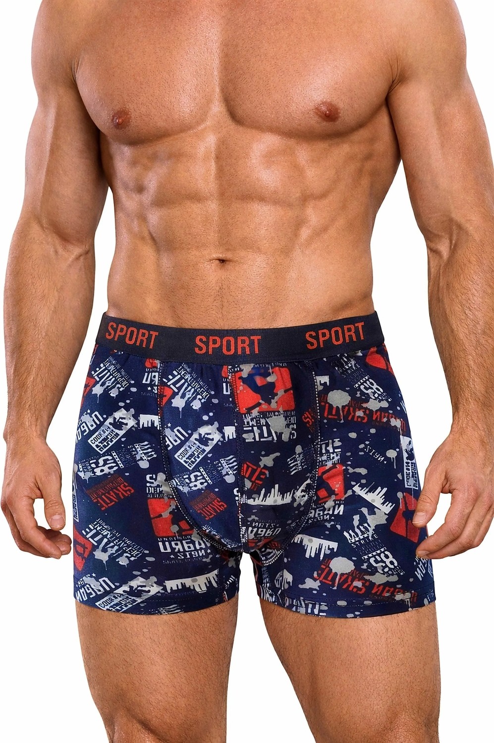 Deean Desenli Düz Karışık Erkek 9'lu Paket Pamuklu Boxer görsel 7