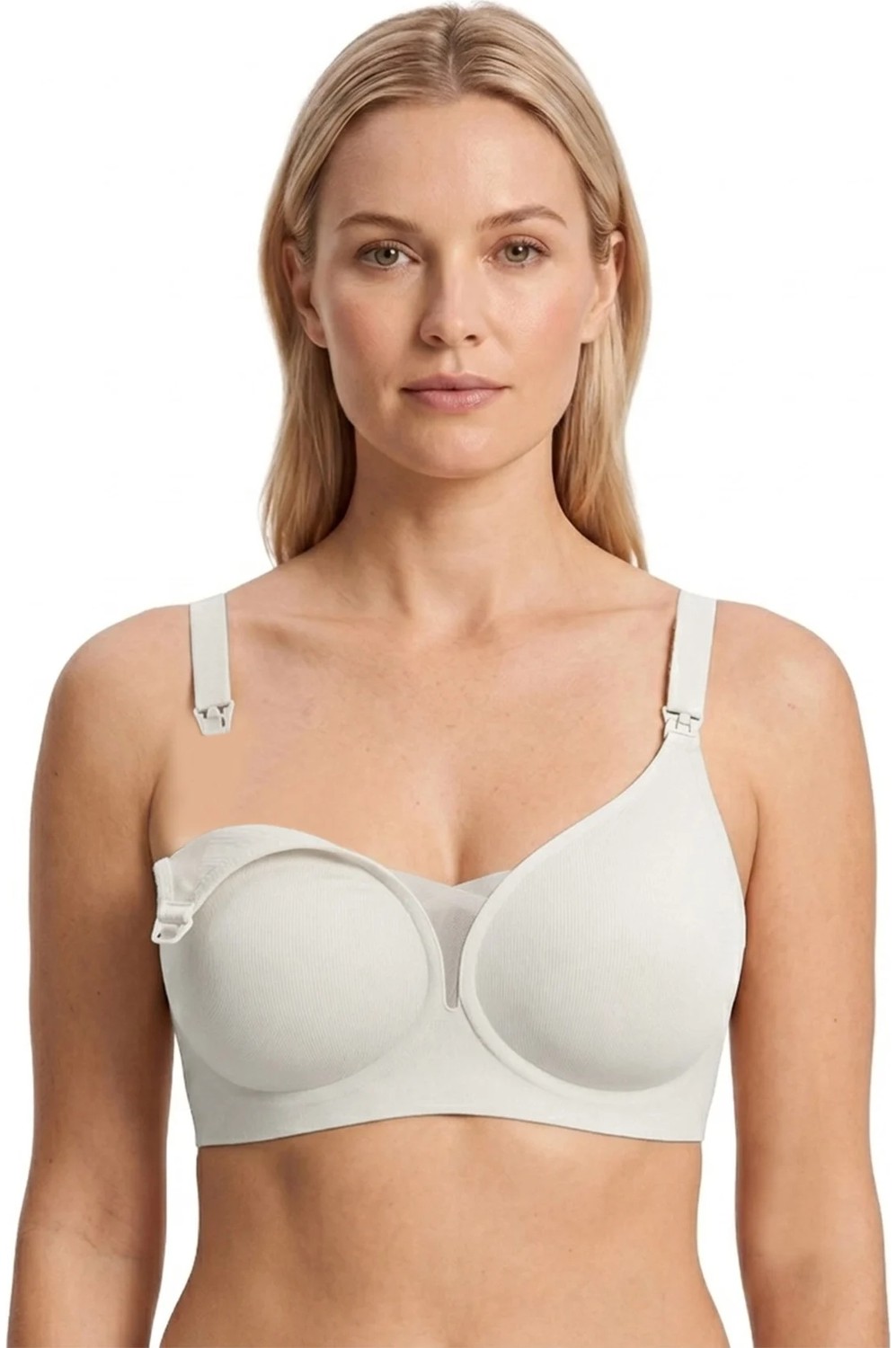 Cottonhill Seamless Bra - Nuvia |siyah Lazer Kesim Klipsli Önden Açılabilir Rib Dokulu Dikişsiz Emzirme Sütyeni görsel 4