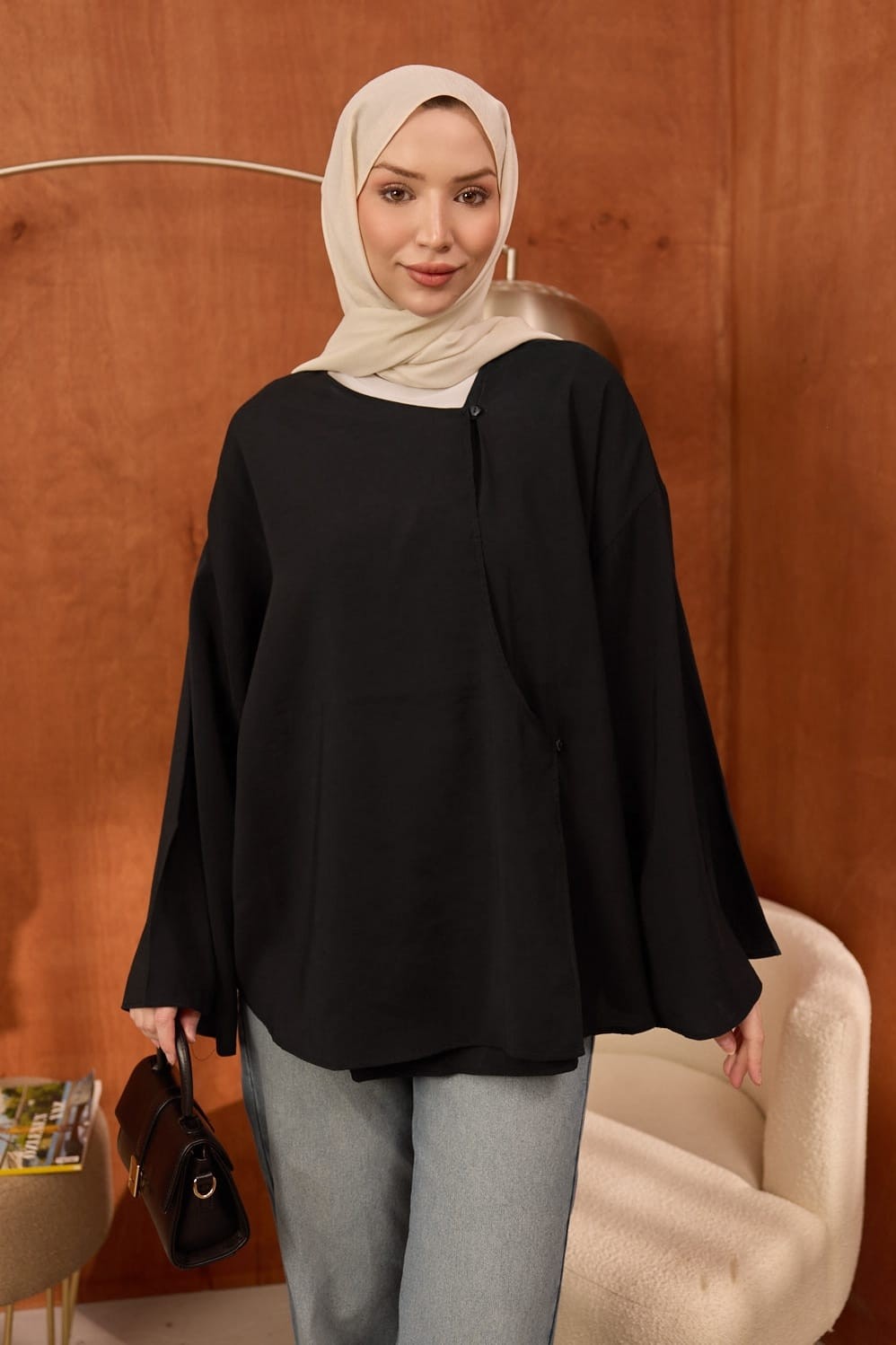 İmaj Butik Taş Ön Bağlamalı Kimono