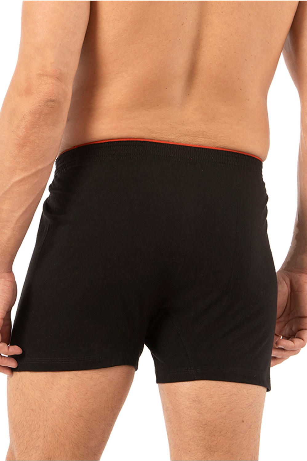 Özkan Underwear Özkan 0041 3'lü Paket Erkek Karışık Renk Şardonlu Pamuklu Düğmeli Penye Boxer görsel 3