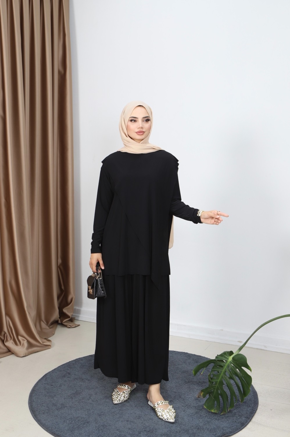 Nisum Moda Çapraz Pantolonlu Sandy Takım