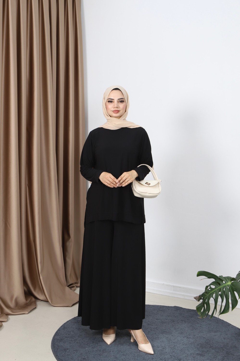 Nisum Moda Rahat Sandy Pantolonlu Takım