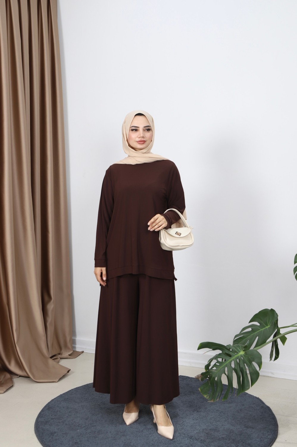Nisum Moda Rahat Sandy Pantolonlu Takım