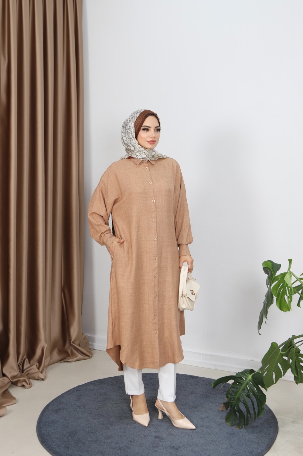 Nisum Moda Düğmeli Uzun Tunik görsel 7