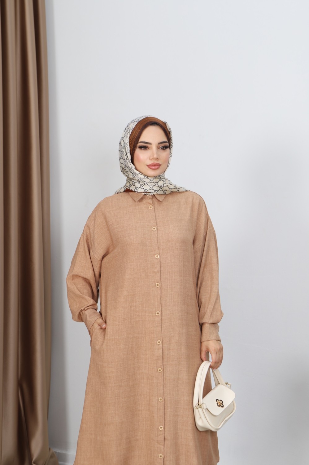 Nisum Moda Düğmeli Uzun Tunik görsel 8