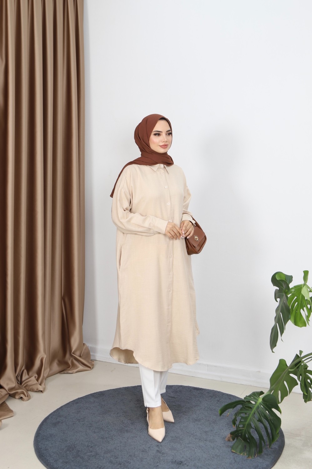 Nisum Moda Düğmeli Uzun Tunik görsel 2