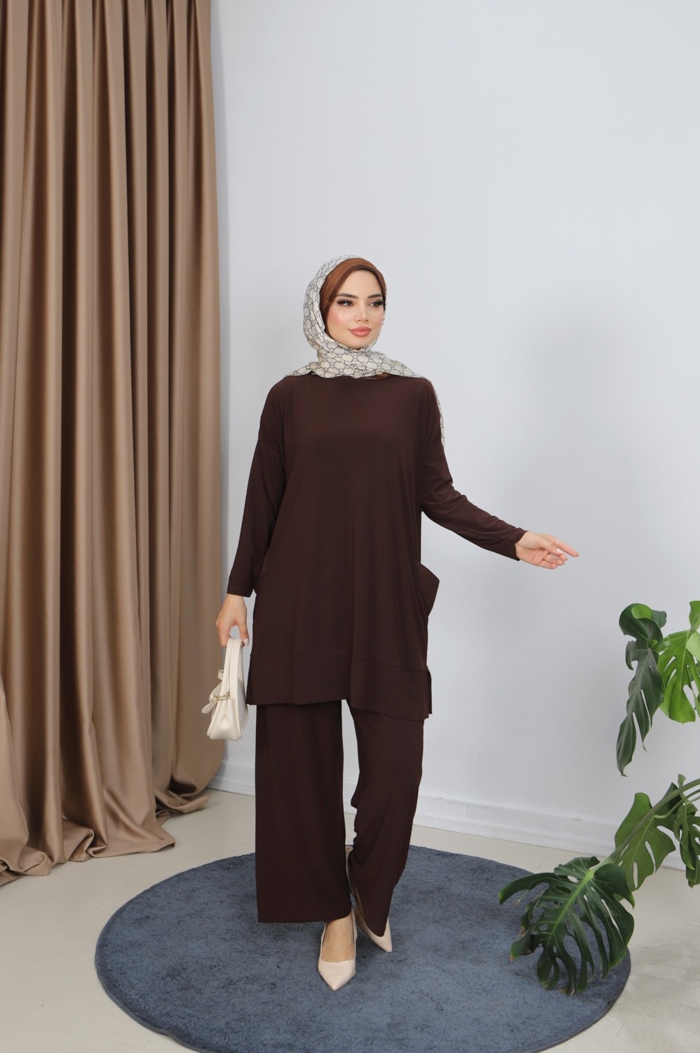Nisum Moda Yanları Cepli Sandy Pantolonlu Takım